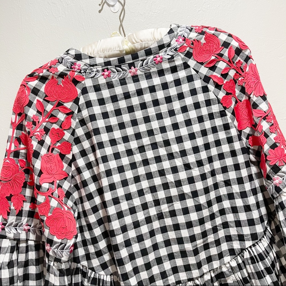 ANTHROPOLOGIE PANKAJ & NIDHI Gingham Peplum Top - Picture 8 of 10